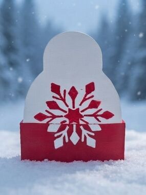 Red and White Snowflake Holiday Decor